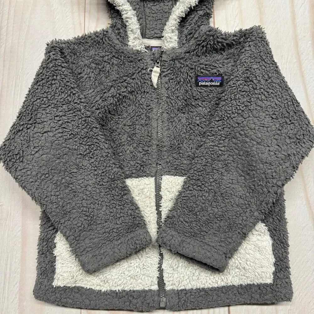 Patagonia Baby Toddler 3T Furry Friends Fleece Hoodie Toddler Bear Cub Ears - Picture 4 of 8